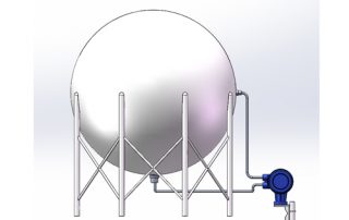 Spherical tank Level measurement